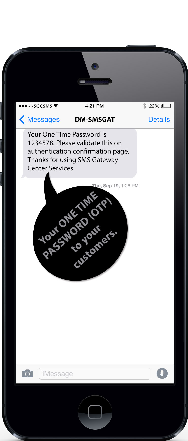 Secure Logins with One Time Passwords via SMS, WhatsApp and more