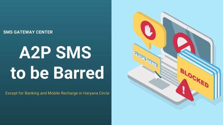 A2P SMS to be Barred Except for Banking and Mobile Recharge in Haryana Circle