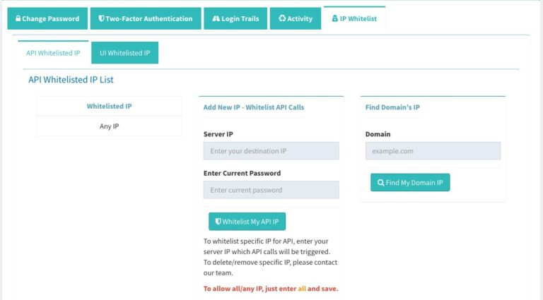 Security Update: IP Whitelisting