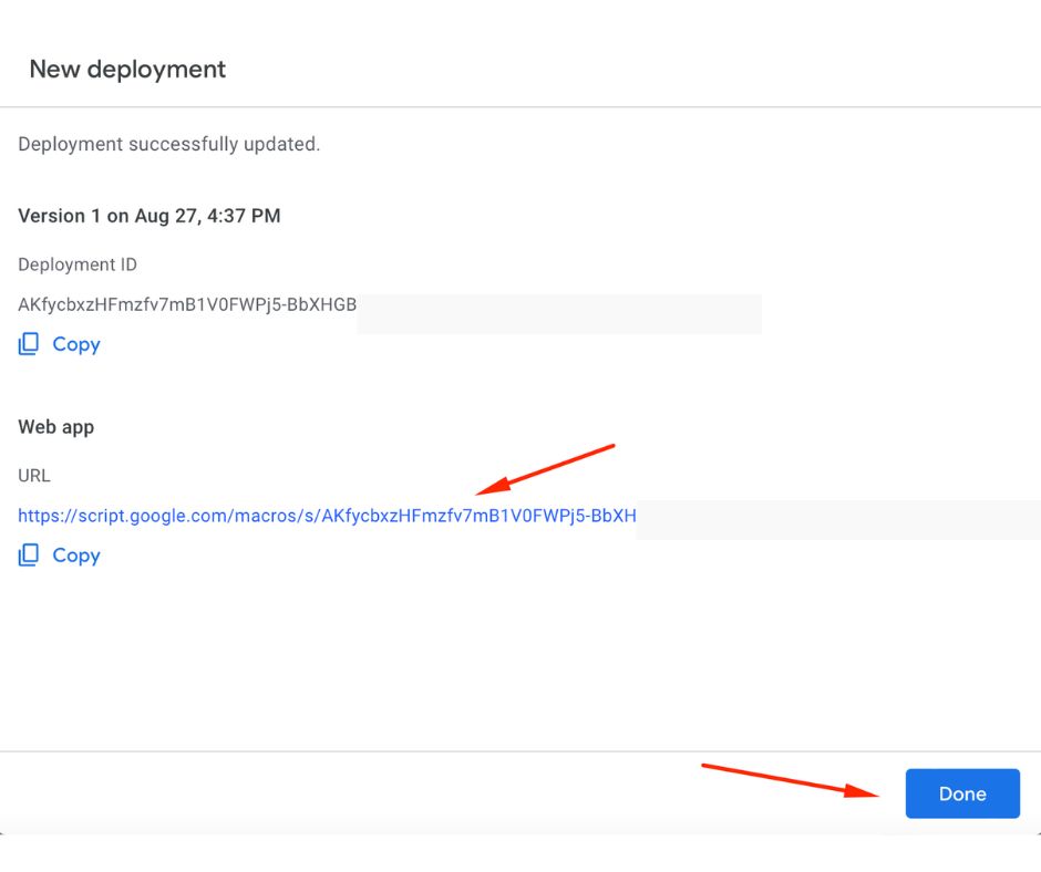 Google Sheet Webhook
