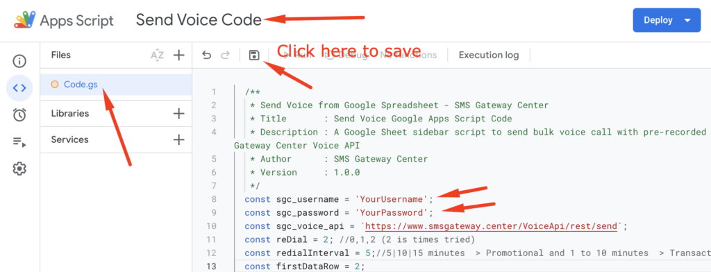 Google Apps Script Code