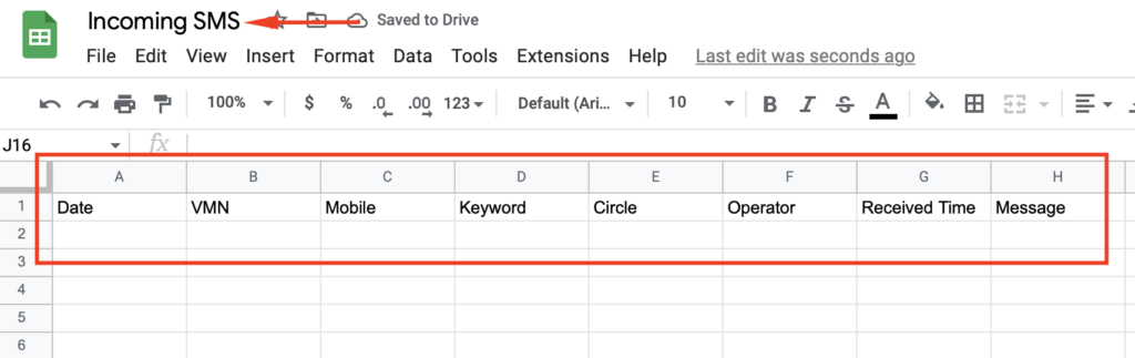 Google Sheet Tutorial 1