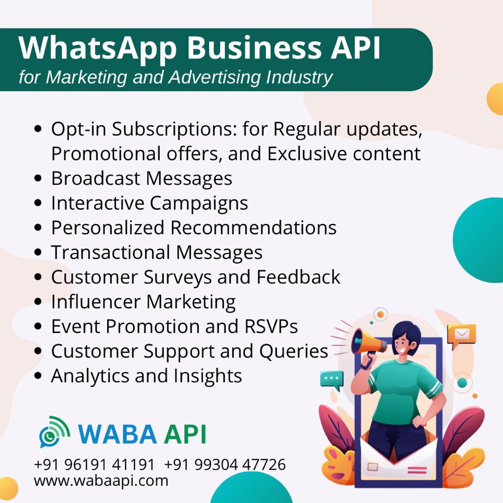 WhatsApp Business API for Marketing and Advertising Industry