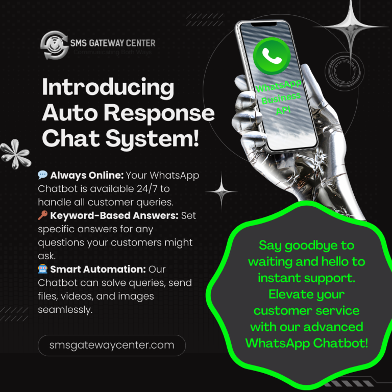 Elevate Your Customer Service with SMSGatewayCenter’s Auto Response Chat System